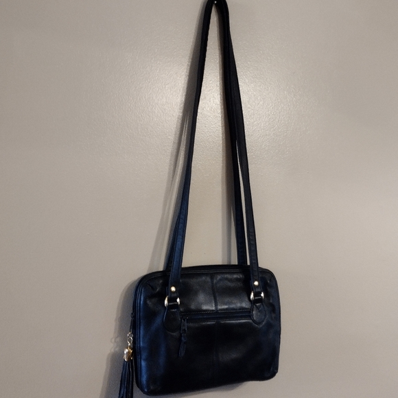 Allen Edwards Black Leather Crossbody - Picture 4 of 11